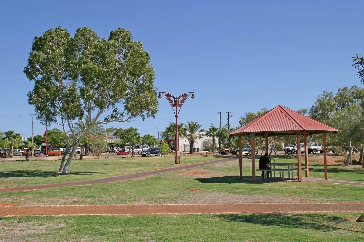Ein Park im Ort Exmouth in Westaustralien